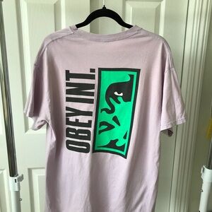 Obey Lavender Lilac Purple Graphic Tee